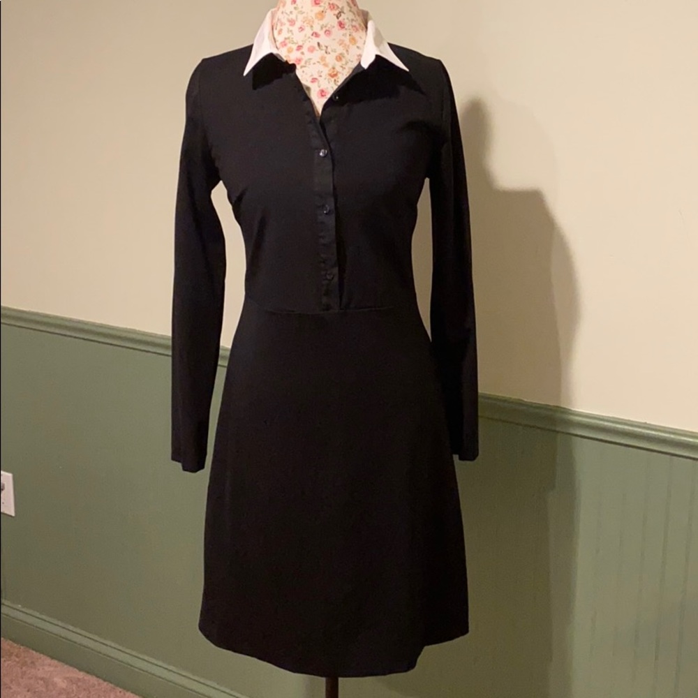 The Limited black long sleeved collar dress